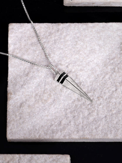 Aditya Roy Kapur Silver Spike Pendant With Link Chain For Him