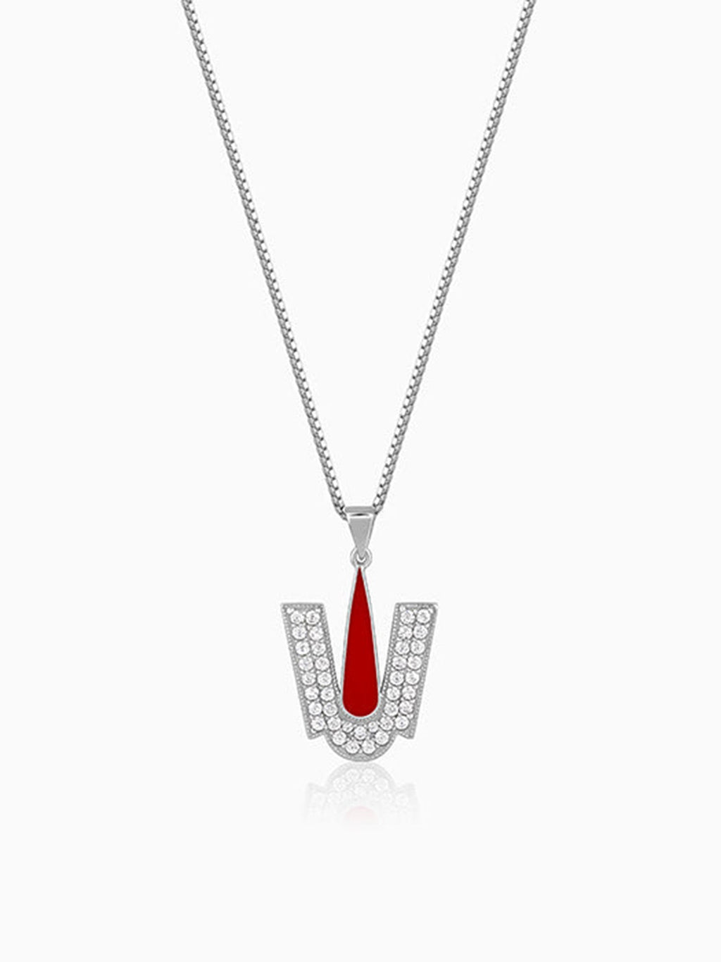 Silver Lord Balaji Tilak Pendant With Box Chain For Him