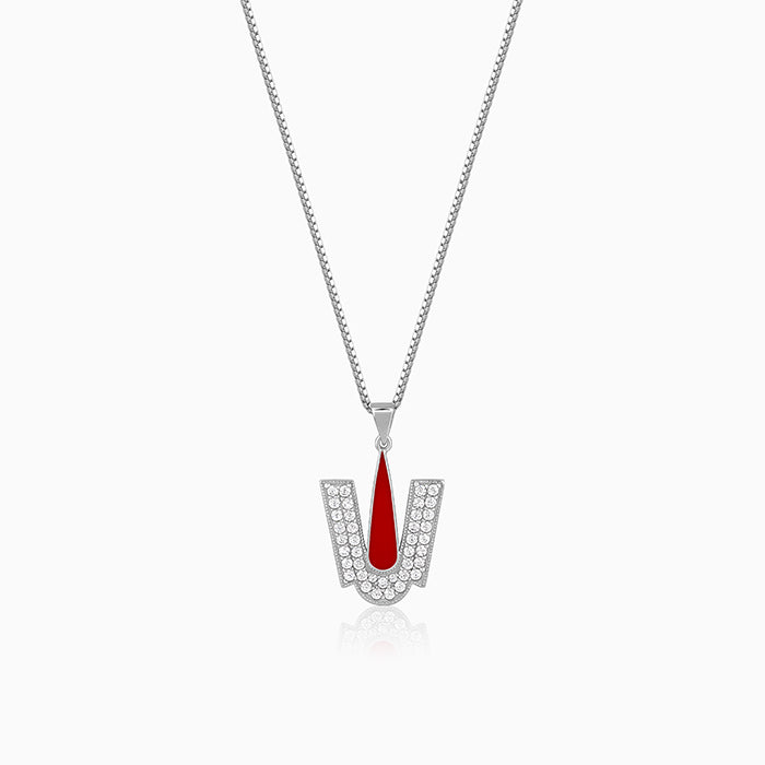 Silver Lord Balaji Tilak Pendant With Box Chain For Him