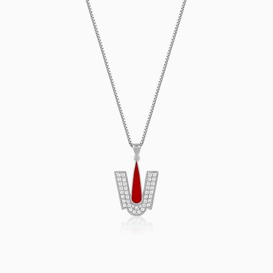 Silver Lord Balaji Tilak Pendant With Box Chain For Him
