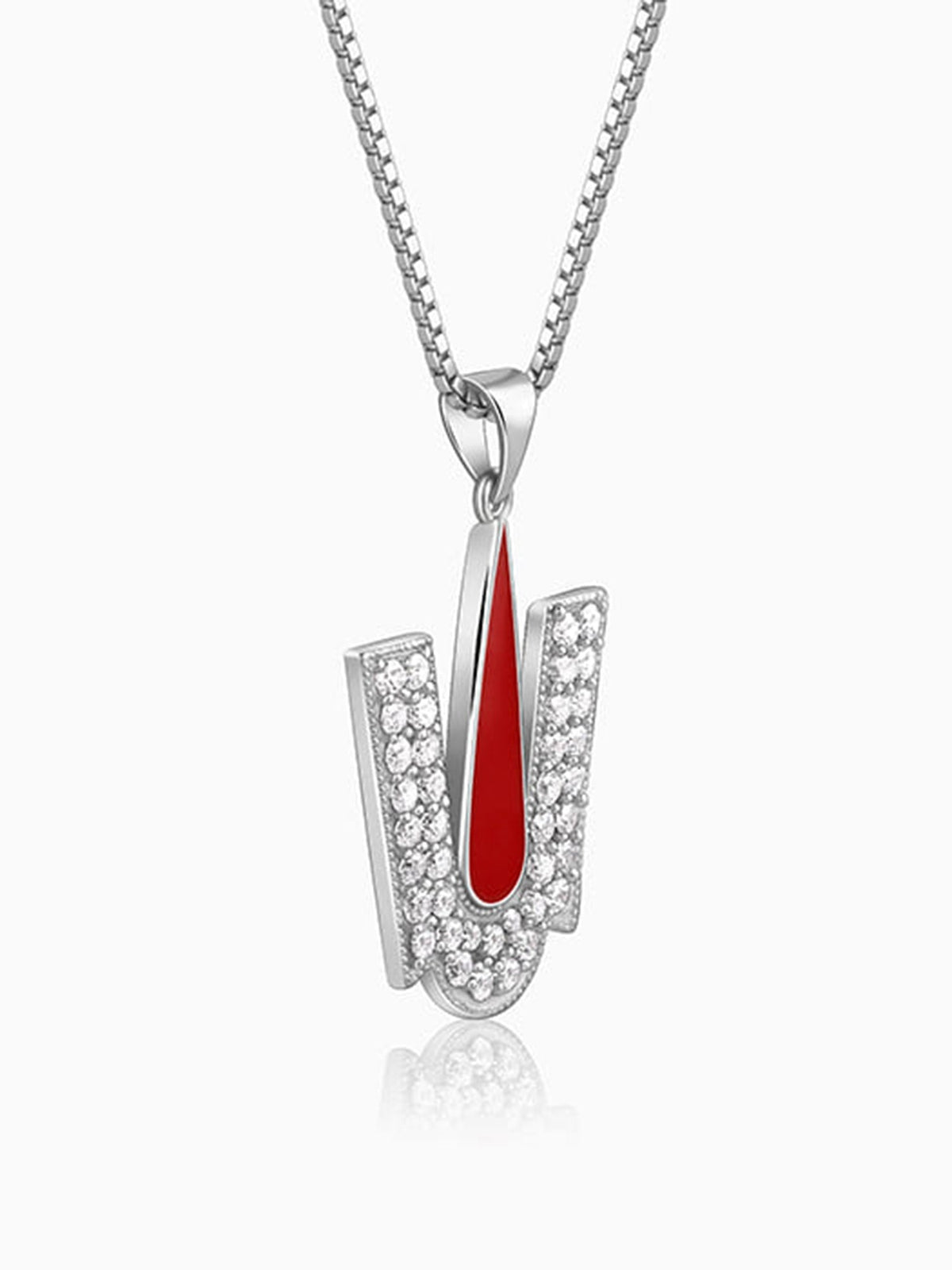 Silver Lord Balaji Tilak Pendant With Box Chain For Him