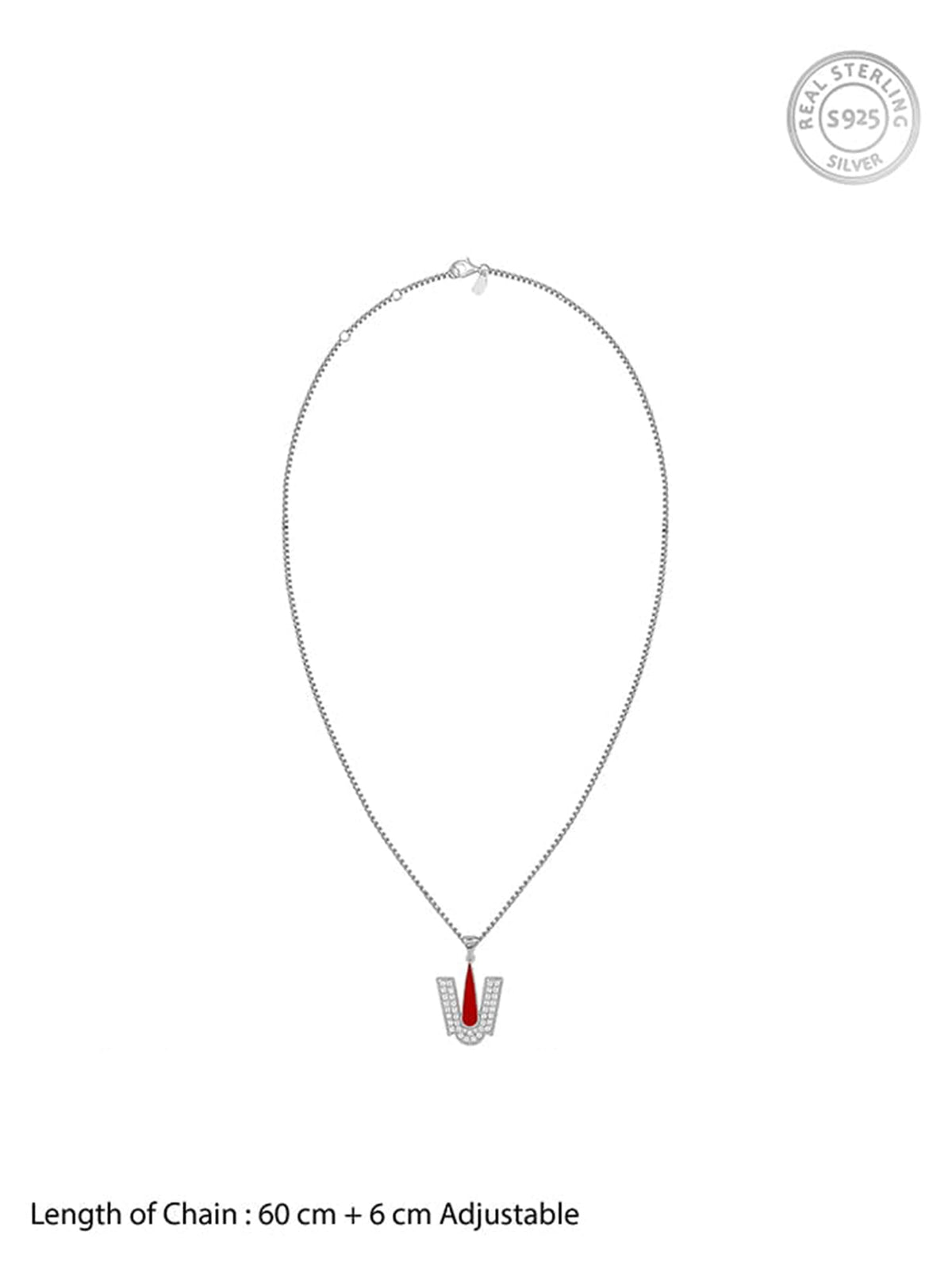 Silver Lord Balaji Tilak Pendant With Box Chain For Him