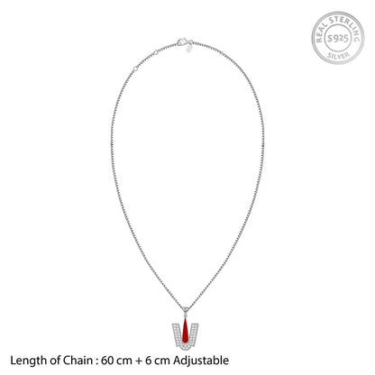 Silver Lord Balaji Tilak Pendant With Box Chain For Him