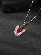 Silver Lord Balaji Tilak Pendant With Box Chain For Him