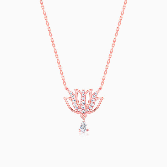 Rose Gold Thamarai Necklace