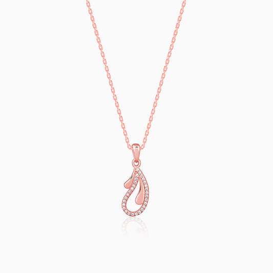 Rose Gold Specially You Pendant With Link Chain