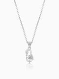 Silver Mini Swan Pendant with Link Chain