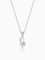 Silver Mini Swan Pendant with Link Chain