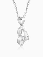 Silver Mini Swan Pendant with Link Chain