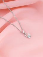 Silver Mini Swan Pendant with Link Chain