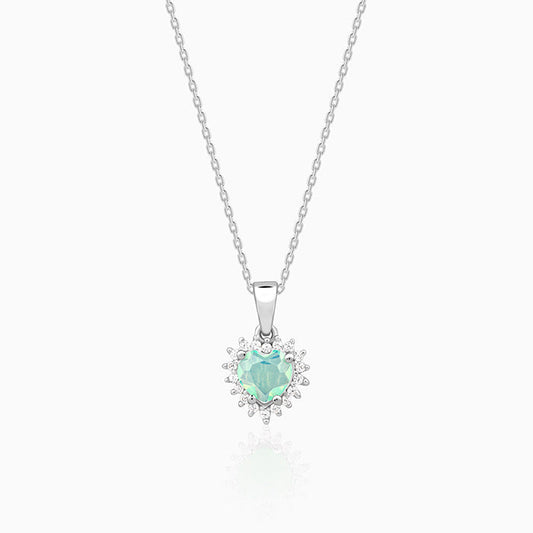 Silver Perfect Heart Pendant With Link Chain
