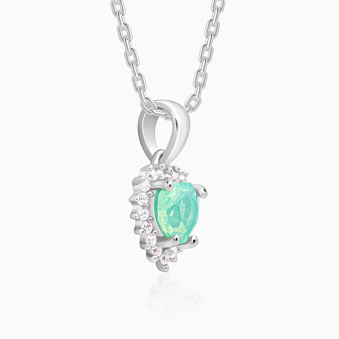 Silver Perfect Heart Pendant With Link Chain