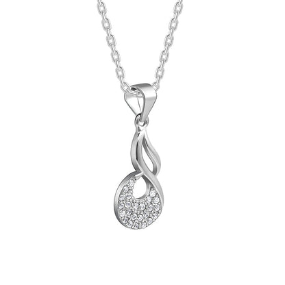 Silver Swirlshine Pendant with Link Chain