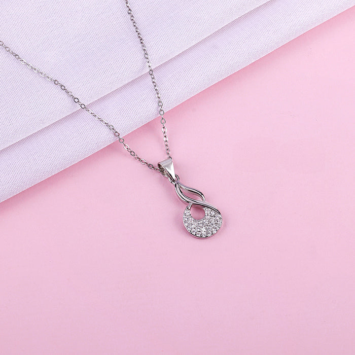 Silver Swirlshine Pendant with Link Chain