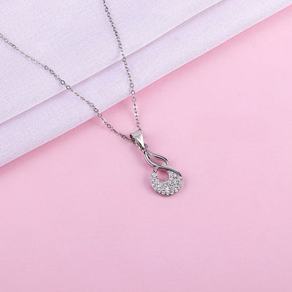 Silver Swirlshine Pendant with Link Chain