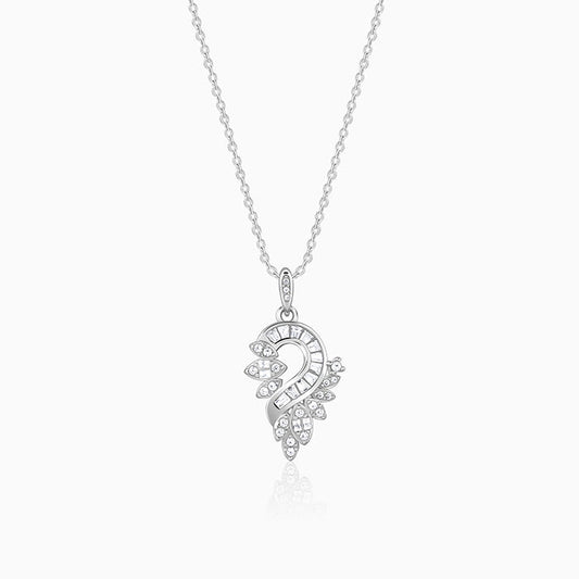 Silver Stunning Bling Pendant With Link Chain