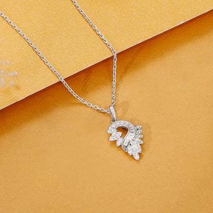 Silver Stunning Bling Pendant With Link Chain