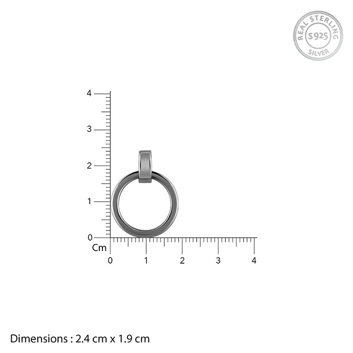 Black Rhodium Shadow Striker Pendant With Box Chain For Him