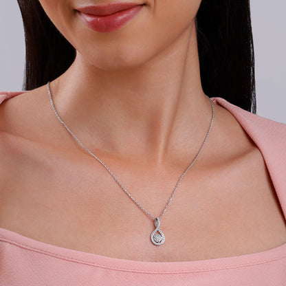Silver Your Bling Pendant With Link Chain