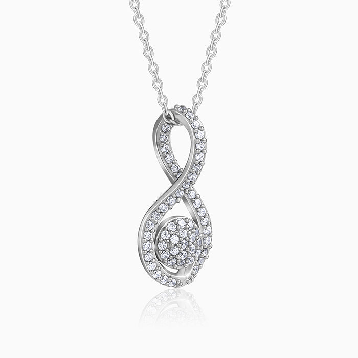 Silver Your Bling Pendant With Link Chain