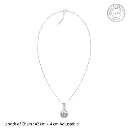 Silver Your Bling Pendant With Link Chain