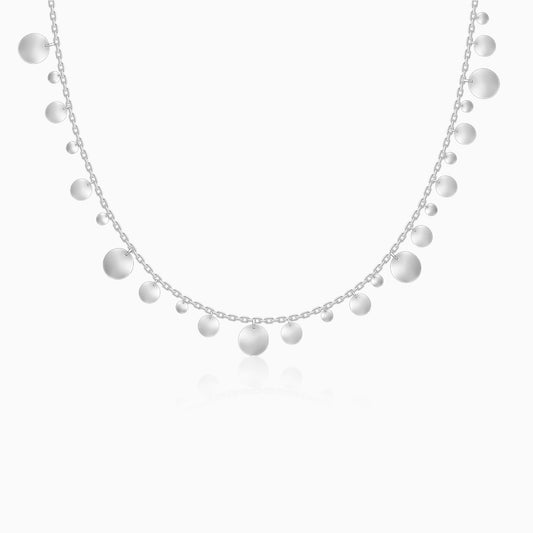 Silver Circular Charm Necklace