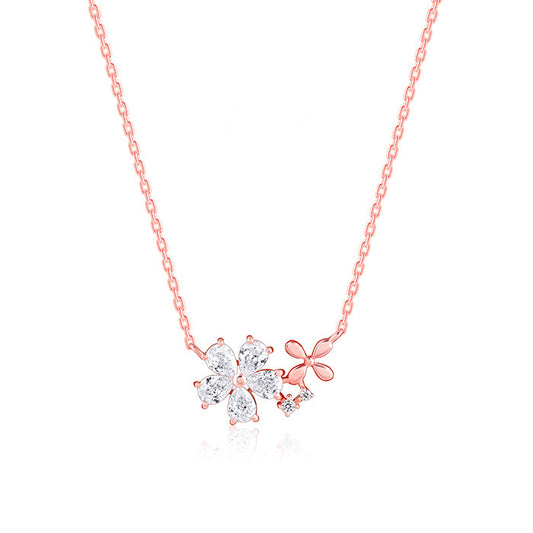 Rose Gold Flora Drape Necklace