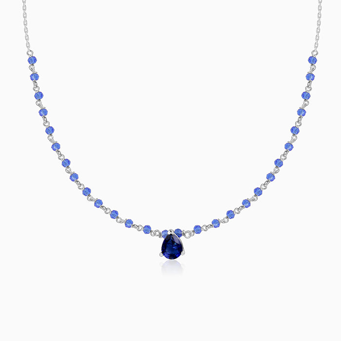 Silver Blue Glint Necklace