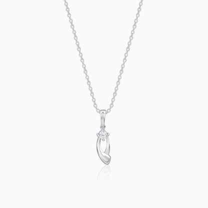 Silver Classy Beauty Pendant With Link Chain