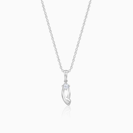Silver Classy Beauty Pendant With Link Chain