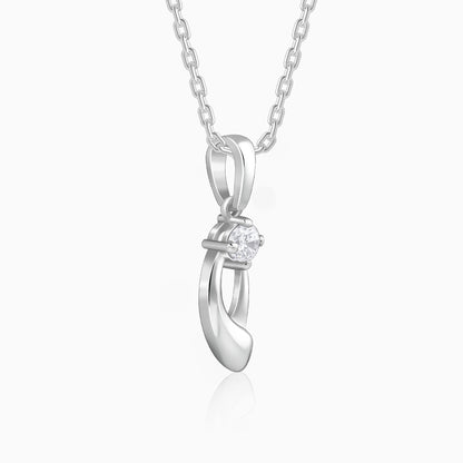Silver Classy Beauty Pendant With Link Chain