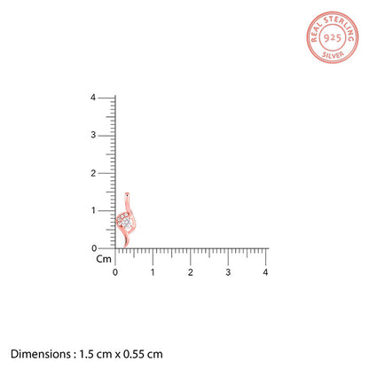 Rose Gold Cute Swirl Pendant With Link Chain