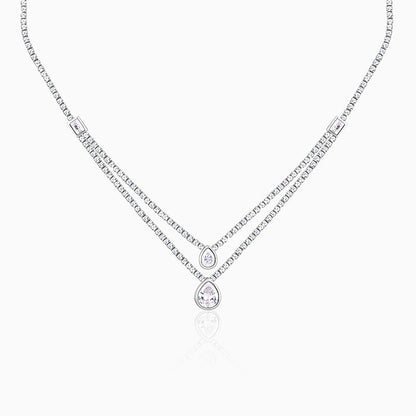Anushka Sharma Silver Layered Drop necklace