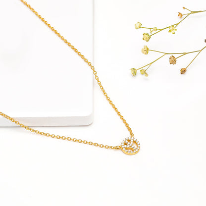 Golden Studded Peace Necklace