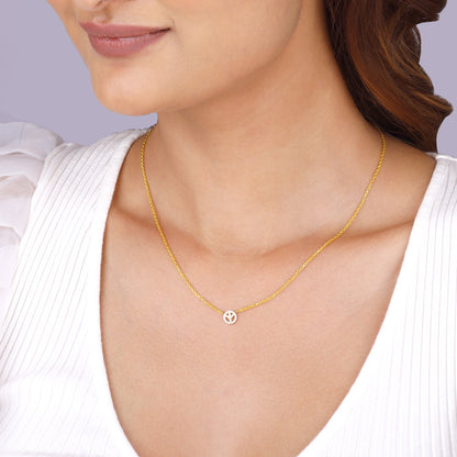 Golden Studded Peace Necklace