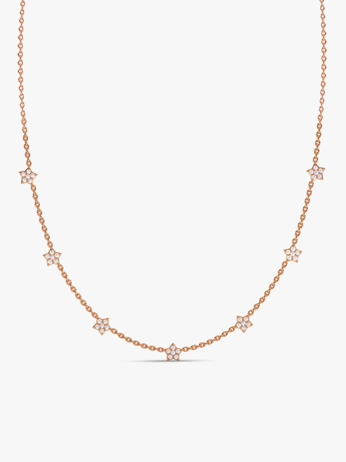 Rose Gold Star Constellation Necklace