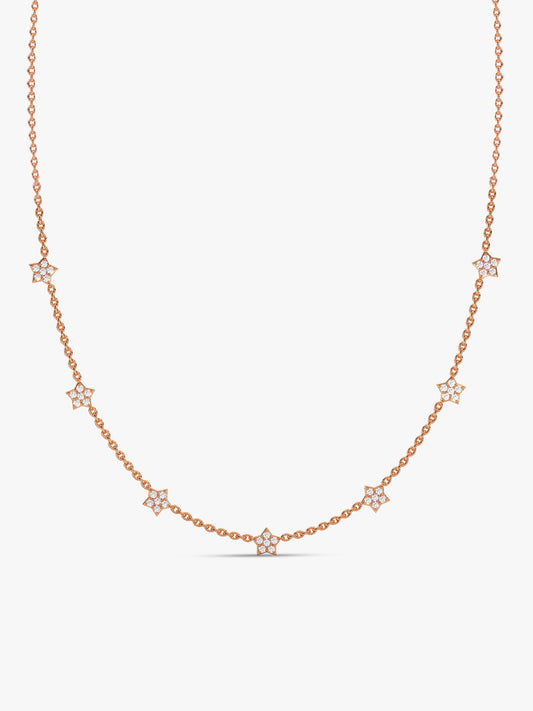 Rose Gold Star Constellation Necklace