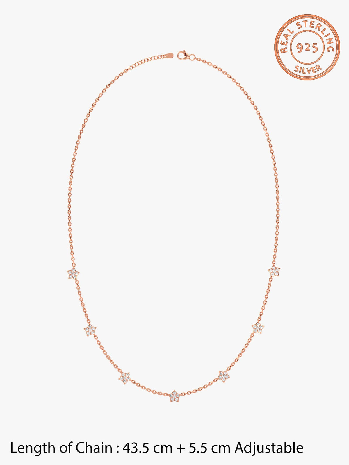 Rose Gold Star Constellation Necklace