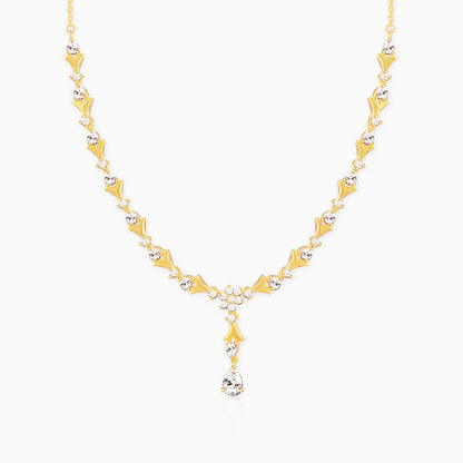 Golden Glinting Joy Zircon Pendant