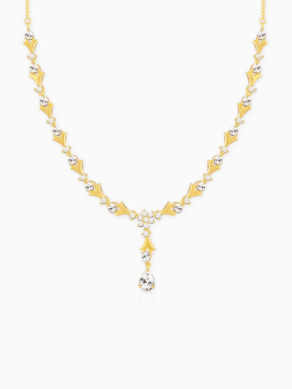 Golden Glinting Joy Zircon Pendant