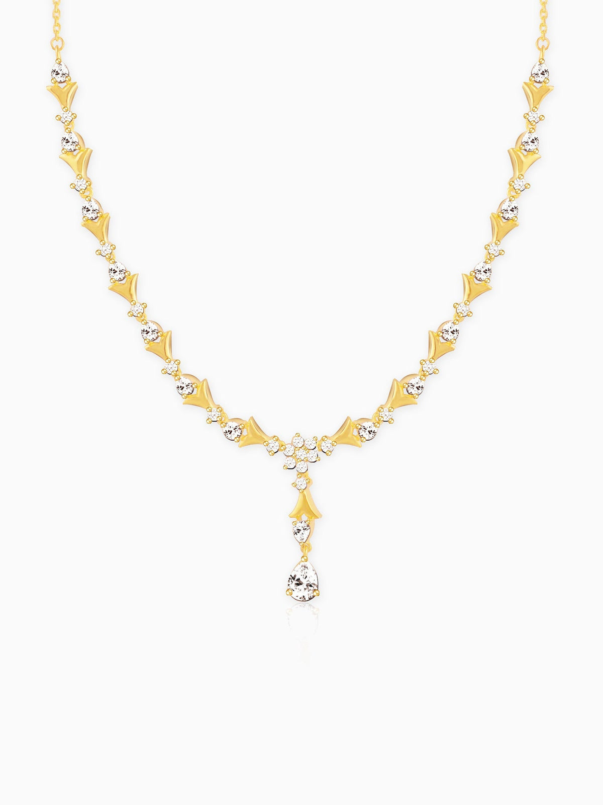 Golden Glinting Joy Zircon Pendant
