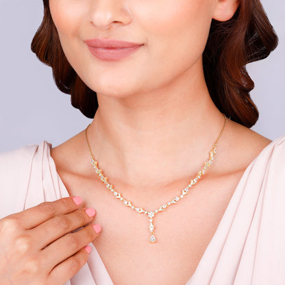 Golden Glinting Joy Zircon Pendant