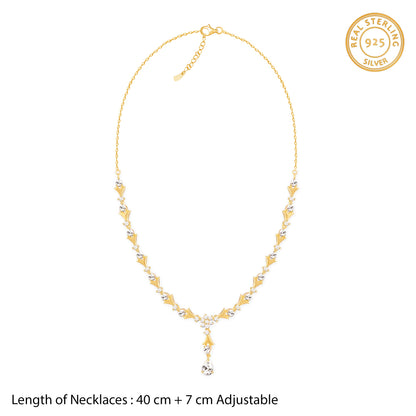 Golden Glinting Joy Zircon Pendant