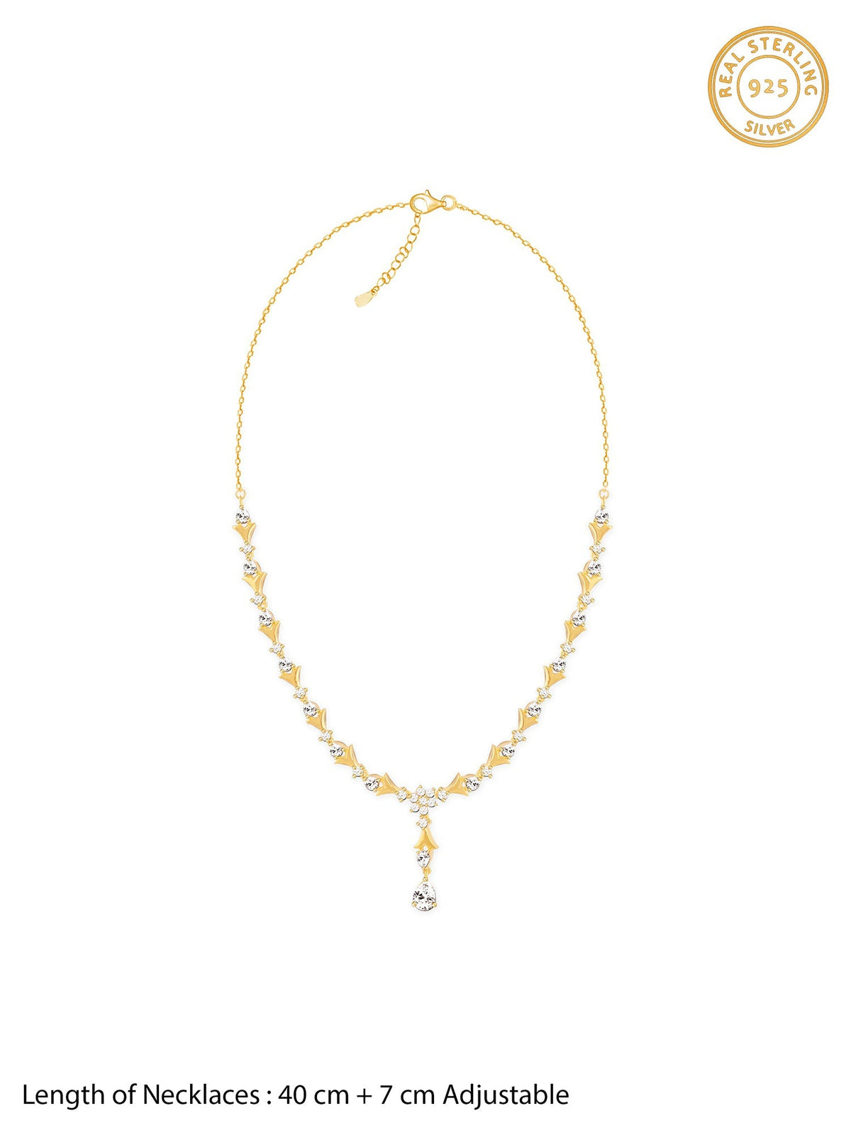 Golden Glinting Joy Zircon Pendant