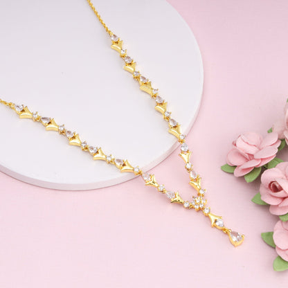 Golden Glinting Joy Zircon Pendant