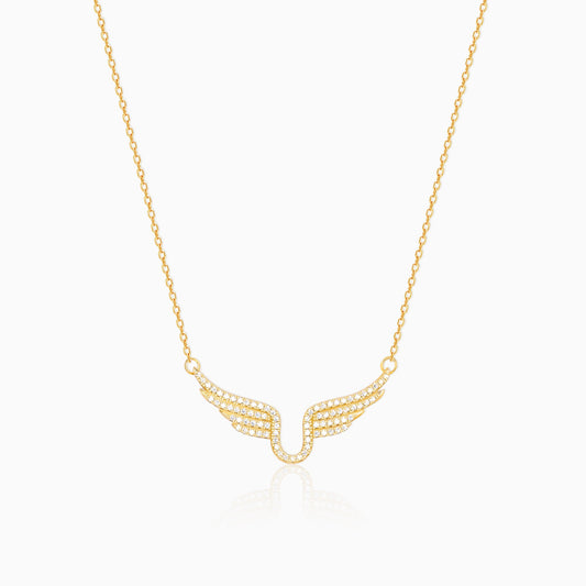 Golden Studded Fluttering Necklace
