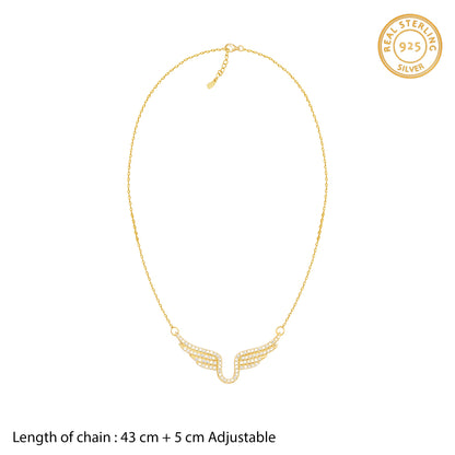 Golden Studded Fluttering Necklace