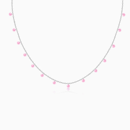 Silver Baby Pink Fantasy Necklace