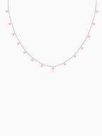 Silver Baby Pink Fantasy Necklace