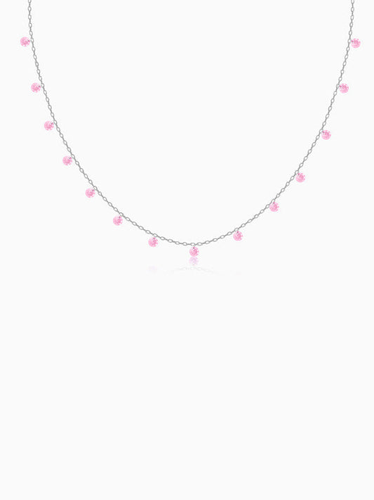 Silver Baby Pink Fantasy Necklace